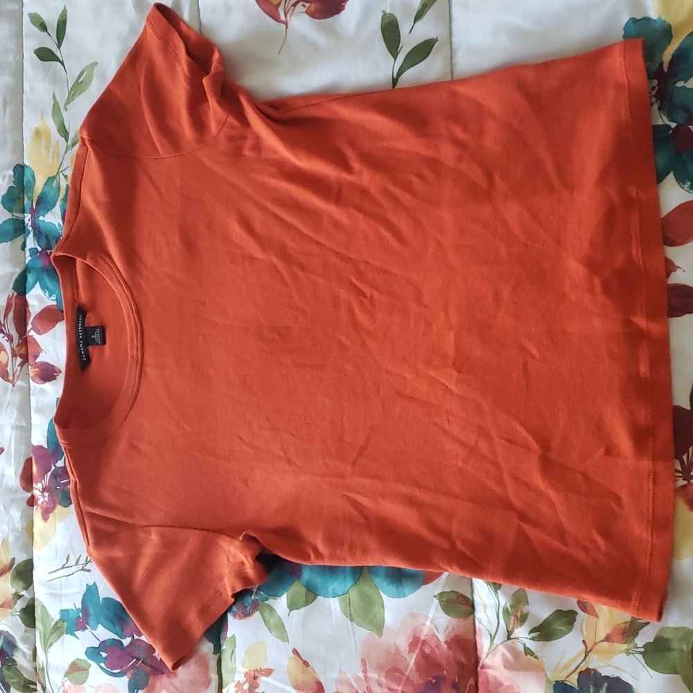 NEW dark orange Banana Republic cotton tee